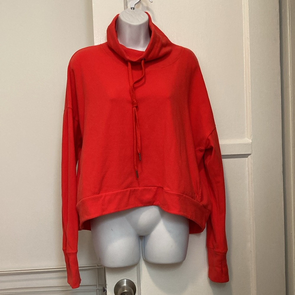 Sweaty Betty Harmonise Luxe Red Fleece Sweatshirt Med